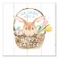 Bunny Basket Watercolor 16x16 Canvas Wall Art