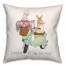Scooter Bunnies  18x18 Spun Poly Pillow
