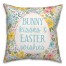 Bunny Kisses and Easter Wishes 18x18 Spun Poly Pillow