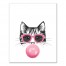 Cool Cat with Bubblegum Wall Art