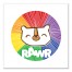 RAWR! Colorful Lion Wall Art