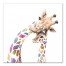 Colorful Mom and Baby Giraffes Wall Art