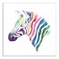 Rainbow Colorful Zebra Wall Art