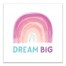 Dream Big Pink Watercolor Rainbow Wall Art