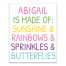 Personalized Girls are Made Of 16x20 Personalized Canvas Wall Art