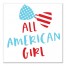 All American Girl 16x16 Canvas Wall Art