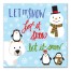 Let it Snow Animals 16x16 Canvas Wall Art