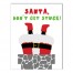 Santa Don't Get Stuck 11x14 Canvas Wall Art