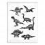 Black and White Dinosaurs Wall Art