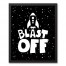 Blast Off Black and White Wall Art