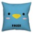 Blue Bird Face Friend Spun Poly Pillow