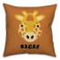Giraffe Face Friend Spun Poly Pillow