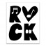 Rock On Black Wall Art