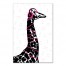 Pink Giraffe Headphones Wall Art