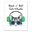Green Rock N' Roll Cattitude  Wall Art