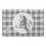 Gray Plaid Cow 27x18 Floor Mat