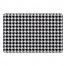Black And White Houndstooth 27x18 Floor Mat