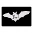 Black Boo Bat 27x18 Floor Mat