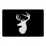 Black And White Deer 27x18 Floor Mat