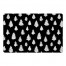 Black And White Evergreen Trees 27x18 Floor Mat