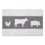 Gray Farm Animals 27x18 Floor Mat