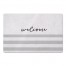Soft Gray Welcome Stripes 27x18 Floor Mat