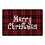 Merry Christmas Plaid 27x18 Floor Mat