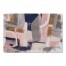 Pink and Blue Abstract Shapes 27x18 Floor Mat