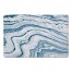 Blue and White Marble 27x18 Floor Mat