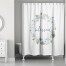 Blue Blessed Floral Wreath 71x74 Shower Curtain