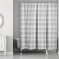 Simple Gray Plaid 71x74 Shower Curtain