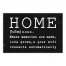 Distressed Black Home Definition 16x24 Canvas Wall Art