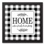 Black Buffalo Check Home 12x12 Black Framed Canvas