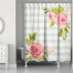 Flower Stripes  Shower Curtain