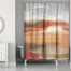 Abstract Rust Landscape 71x74 Shower Curtain