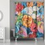 Abstract Painted Floral Bouquet 71x74 Shower Curtain