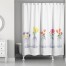 Painted Glass Flowers 71x74 Shower Curtain