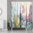 Colorful Watercolor Cactus Friends 71x74 Shower Curtain