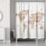 Wood World Map 71x74 Shower Curtain