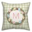 Easter Egg Wreath Monogram Pillow