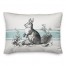 Vintage Stripe Bunny 14x20 Spun Poly Pillow