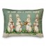 Vintage Musician Easter Bunnies 14x20 Spun Poly Pillow
