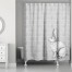 Gray Happy Easter Bunny 71x74 Shower Curtain