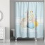 Happy Easter Traditional Blue 71x74 Shower Curtain
