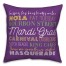 Mardi Gras Words 18x18 Spun Poly Pillow
