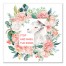 Floral Llama Wreath 16x16 Canvas Wall Art