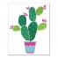 Pink Prickle Cactus 11x14 Canvas Wall Art