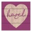 Purple Knit Heart Name 14x14 Personalized Pallet Wood Art