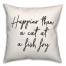 Happier Than A Cat 18x18 Spun Poly Pillow
