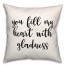 Gladness  18x18 Spun Poly Pillow